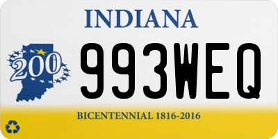 IN license plate 993WEQ