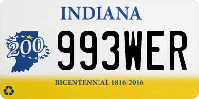 IN license plate 993WER