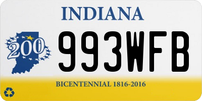 IN license plate 993WFB