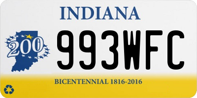 IN license plate 993WFC