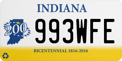 IN license plate 993WFE