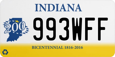 IN license plate 993WFF