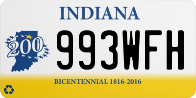 IN license plate 993WFH