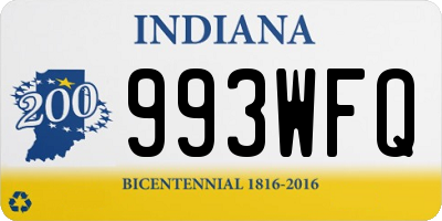 IN license plate 993WFQ