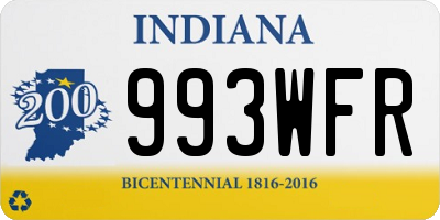 IN license plate 993WFR