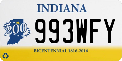 IN license plate 993WFY