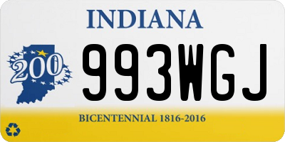 IN license plate 993WGJ