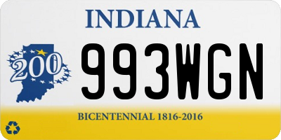 IN license plate 993WGN