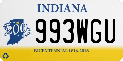 IN license plate 993WGU