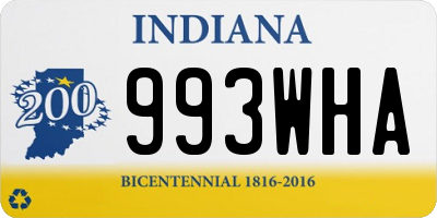 IN license plate 993WHA