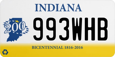 IN license plate 993WHB