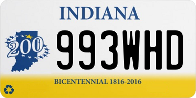 IN license plate 993WHD