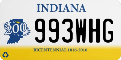 IN license plate 993WHG