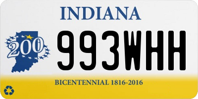 IN license plate 993WHH