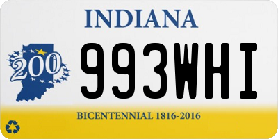 IN license plate 993WHI