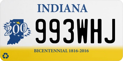 IN license plate 993WHJ