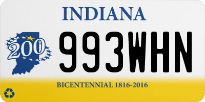 IN license plate 993WHN