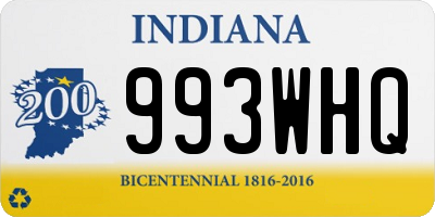 IN license plate 993WHQ