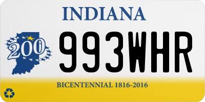 IN license plate 993WHR