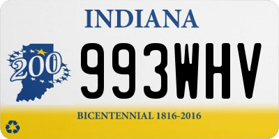IN license plate 993WHV