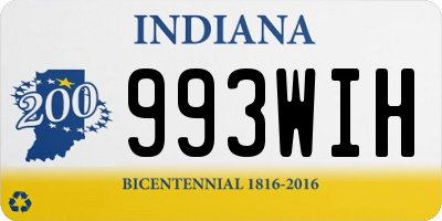 IN license plate 993WIH