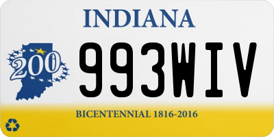 IN license plate 993WIV