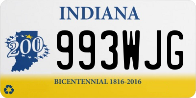 IN license plate 993WJG