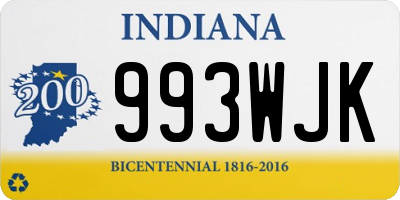 IN license plate 993WJK