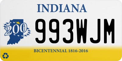 IN license plate 993WJM