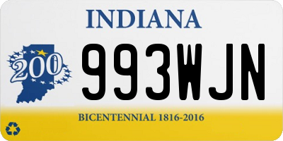 IN license plate 993WJN