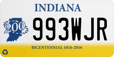 IN license plate 993WJR