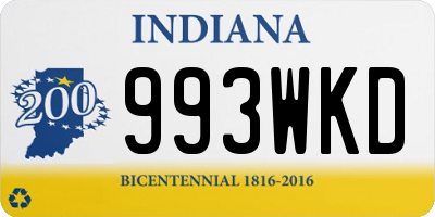 IN license plate 993WKD