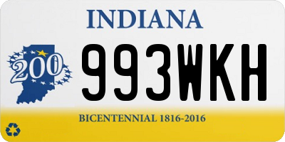 IN license plate 993WKH