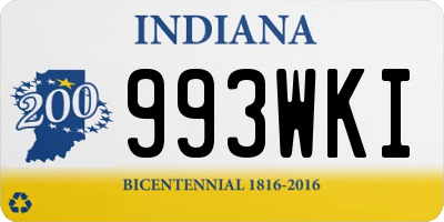 IN license plate 993WKI