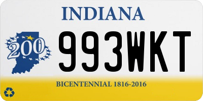 IN license plate 993WKT