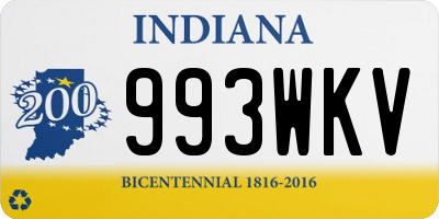 IN license plate 993WKV