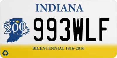 IN license plate 993WLF