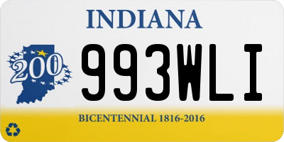 IN license plate 993WLI