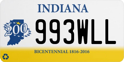IN license plate 993WLL