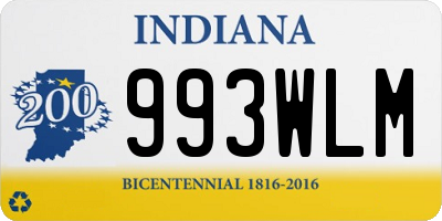 IN license plate 993WLM