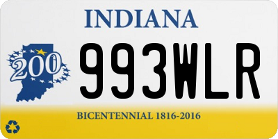 IN license plate 993WLR