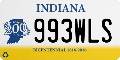 IN license plate 993WLS