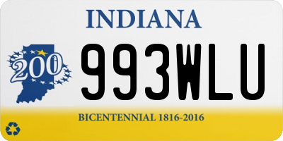 IN license plate 993WLU