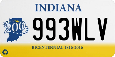 IN license plate 993WLV