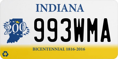 IN license plate 993WMA