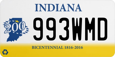 IN license plate 993WMD