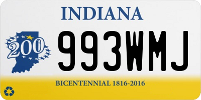 IN license plate 993WMJ
