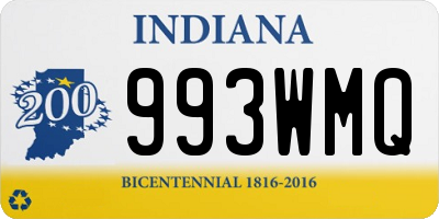 IN license plate 993WMQ