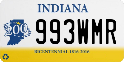 IN license plate 993WMR