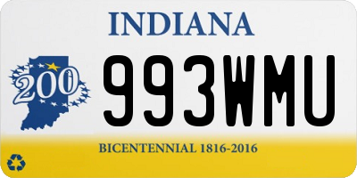IN license plate 993WMU
